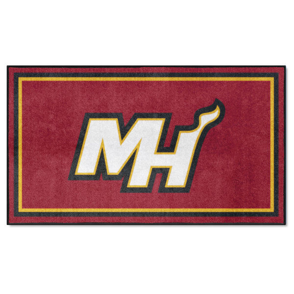 FANMATS Machine Tufted Performance Red/White/Yellow Rug Wayfair
